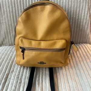 Coach Medium Charlie Pebble Leather Backpack